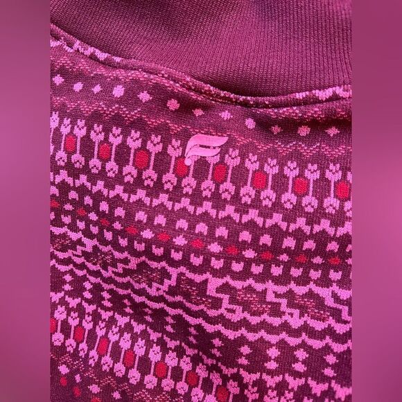 Fabletics Holly Outfit Christmas Fair Isle Long Sleeve Top /Leggings Long John’s - Picture 9 of 9